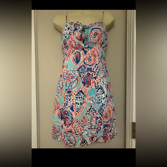Lilly Pulitzer  Dress in Blue and Pink Print size 4 - Picture 2 of 6